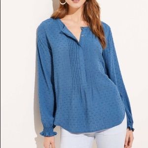 NWT Pintucked Ruffle Cuff Blouse Loft | MP